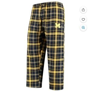 Concepts Sport Navy/Gold U of Michigan Wolverines Ultimate Flannel Pants small